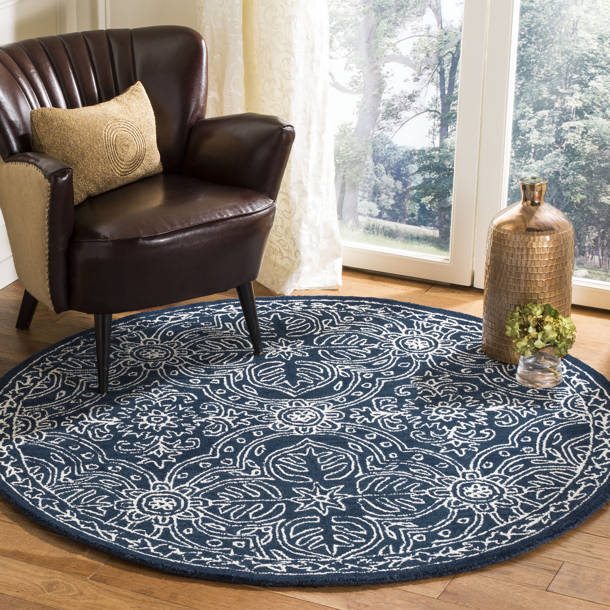 Lauren Ralph Lauren Etienne Hand Tufted, Wool, Navy / Ivory Area Rug & Reviews Wayfair